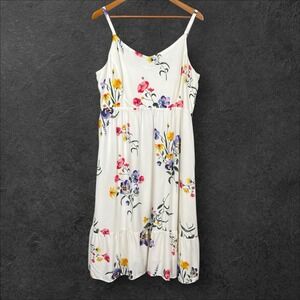 Old Navy Dainty Floral Smocked Ruffle Hem Sundress Womens XL Soft Girl Nature